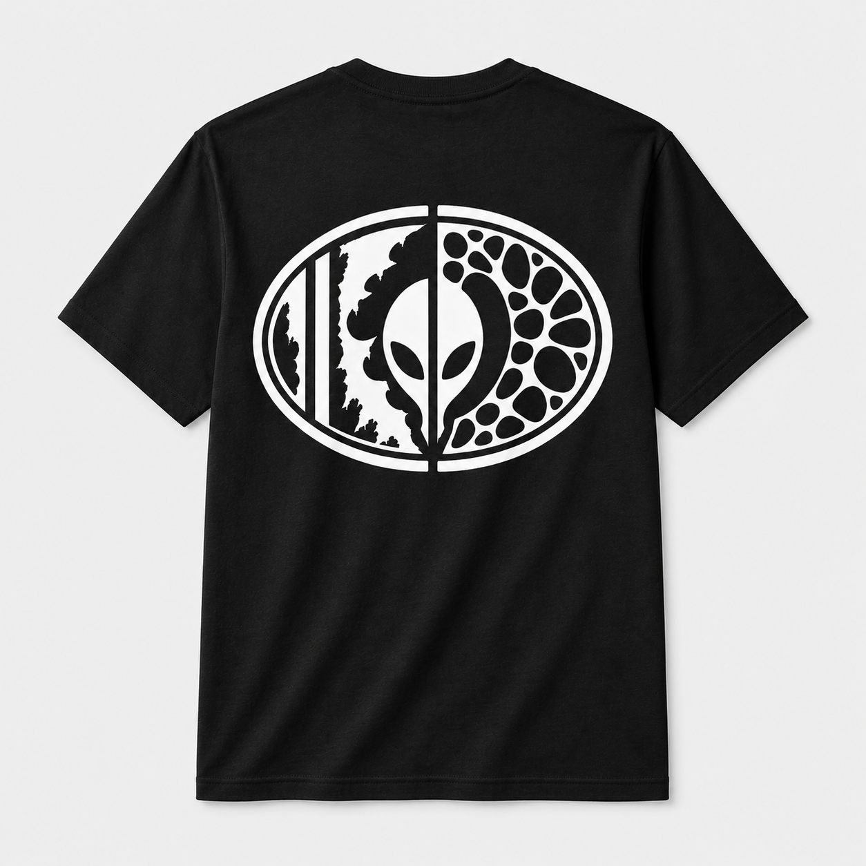 CAMO RAMBO Minimal Emblem Tee — Black