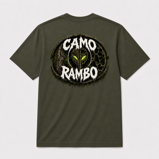 CAMO RAMBO Logo Tee β Military Green