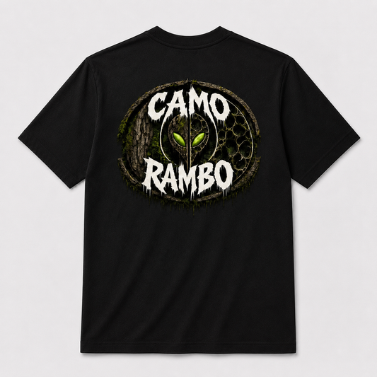 CAMO RAMBO Logo Tee — Black