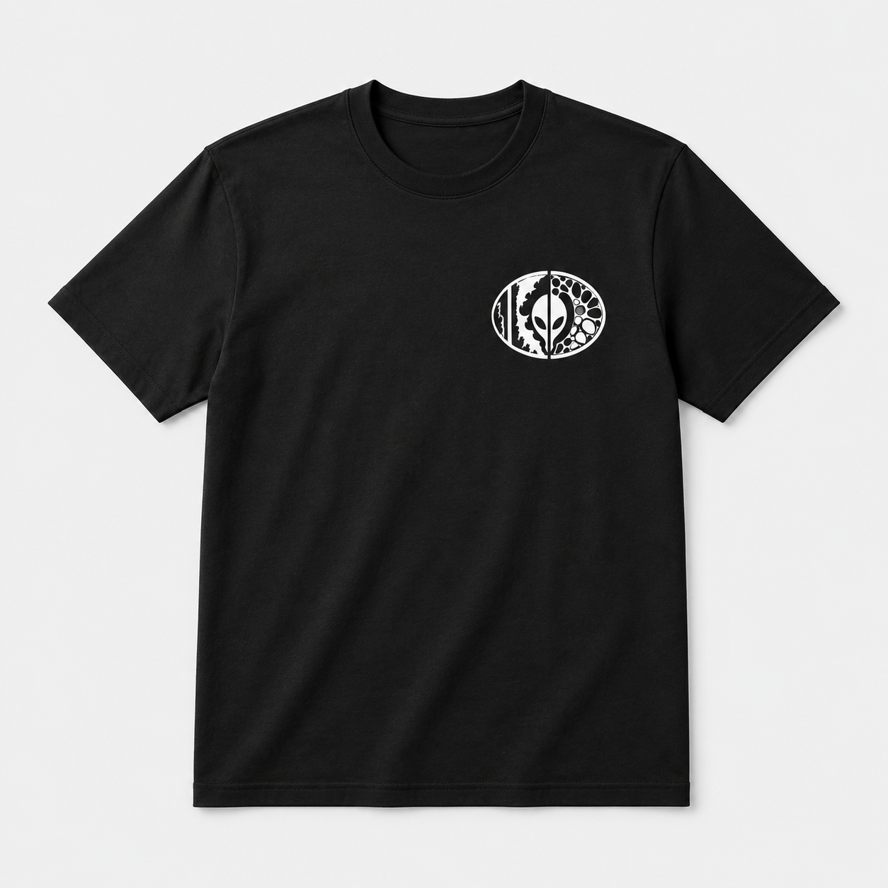 CAMO RAMBO Minimal Emblem Tee — Black