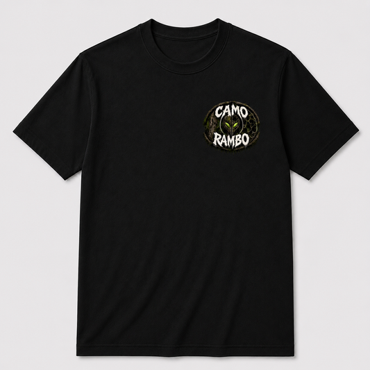 CAMO RAMBO Logo Tee — Black