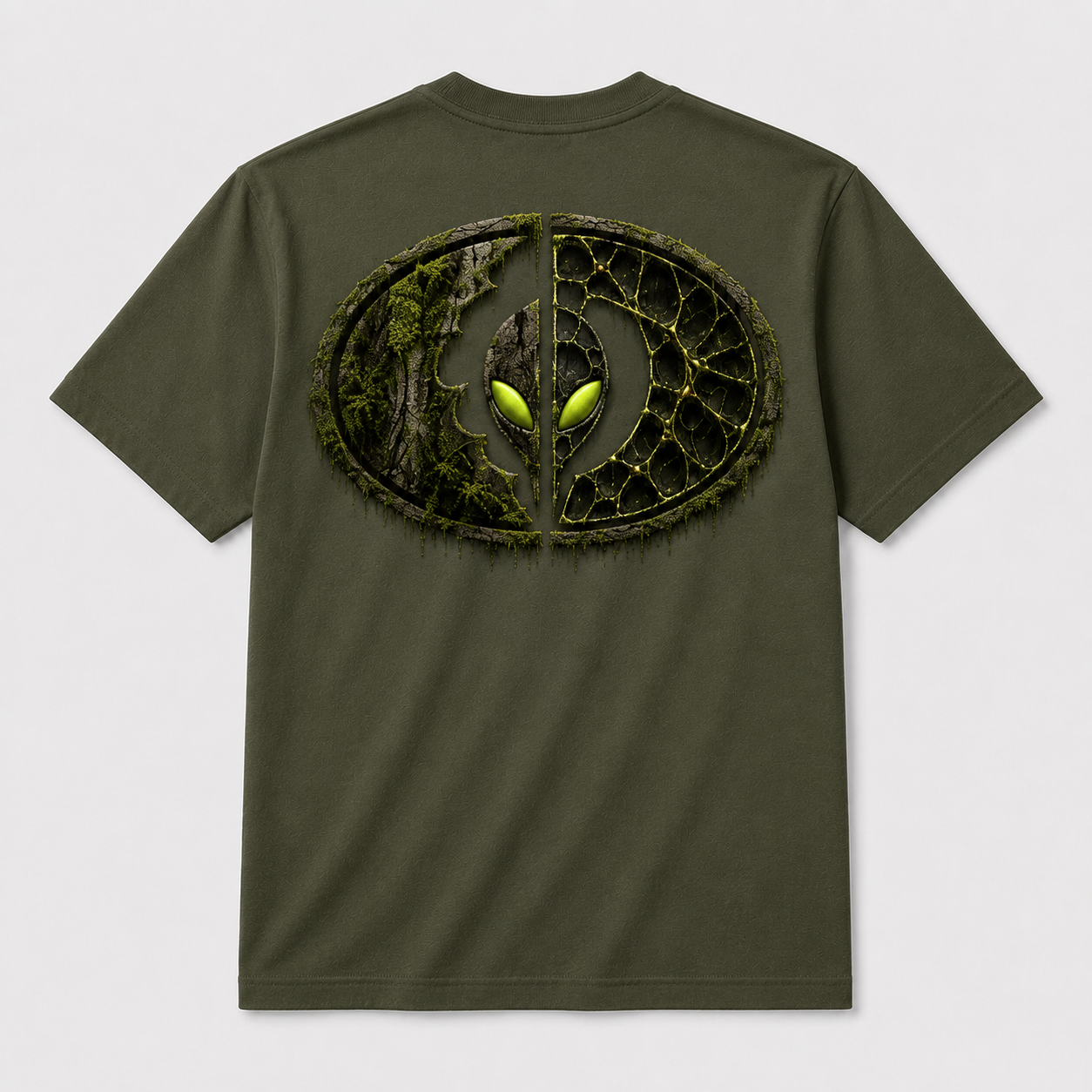 CAMO RAMBO Emblem Tee — Military Green